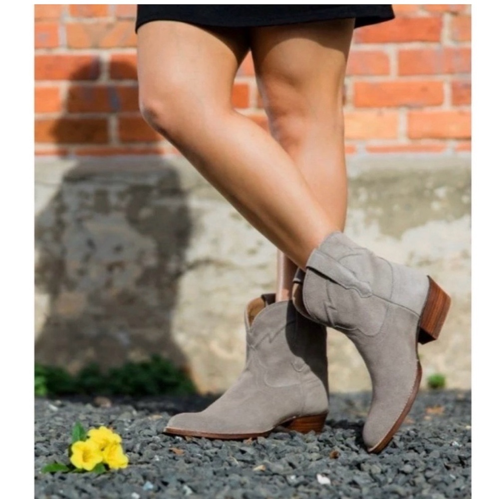 Tecovas Boots The Lucy Suede Ankle Western Cowboy Casual Classic Gray 10.5